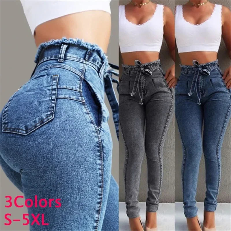 High Waist Denim Stretch Jeans – Sexy & Bequem